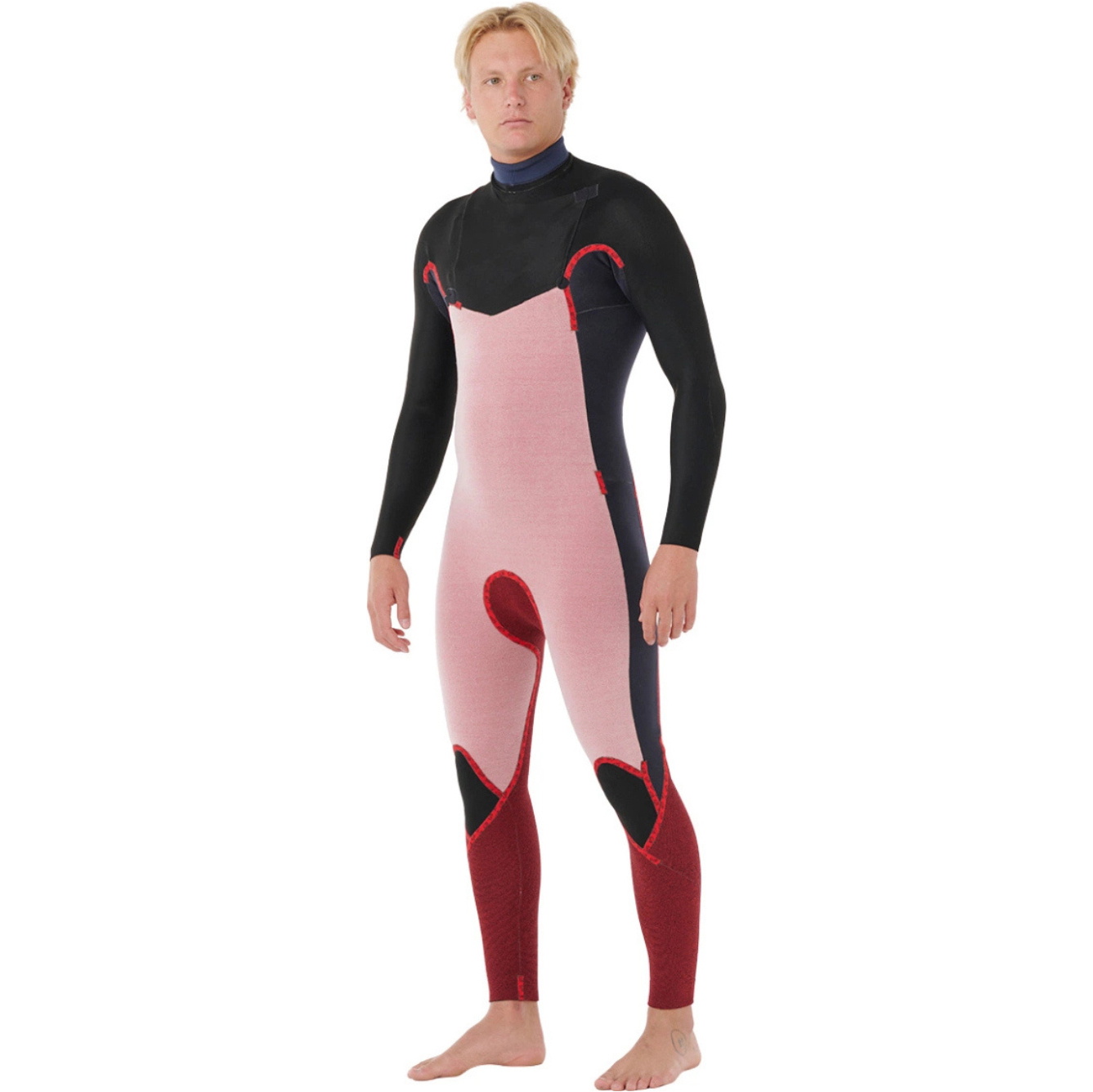 2026 Rip Curl Mens Dawn Patrol 5/3mm Chest Zip Wetsuit 16PMFS - Grey / Blue
